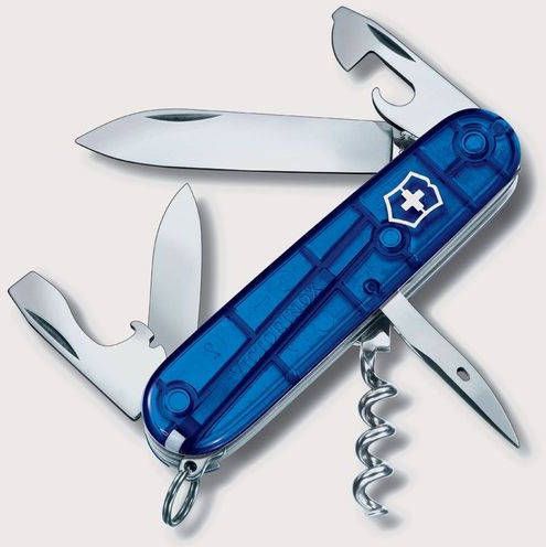 Victorinox 1.3603.T2 Spartan zakmes 12 delig transparant blauw