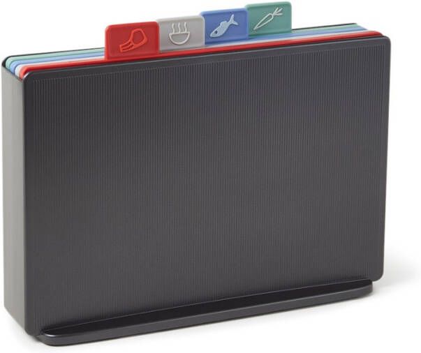 Joseph 4 delige Snijplankenset Met Houder Index Coast Regular Grijs