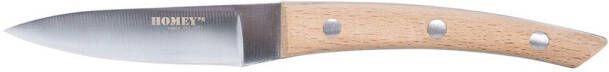 Homey's Homey&apos, s Bokträ Officemes 9cm Rvs/beukenhout Duurzame Verpakking