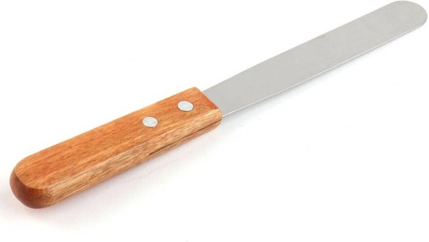 Orange85 Glaceermes Paletmes Rvs Met Houten Handvat 23 Cm Zilver Plat Taartmes Kookgerei