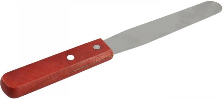 Orange85 Paletmes Taart Met Houten Handvat 27 Cm Rvs Plat Zilver Taart Bakken