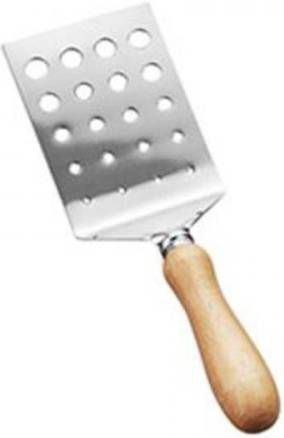 Paletmes RVS met gaten en houten handvat 27cm x 8cm Eppicotispai