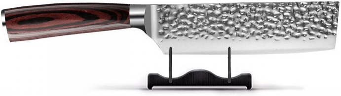 Shinrai Japan Hammered Rvs Nakiri 18 Cm