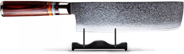 Shinrai Japan Micarta Jewels Damascus Nakiri 18 Cm