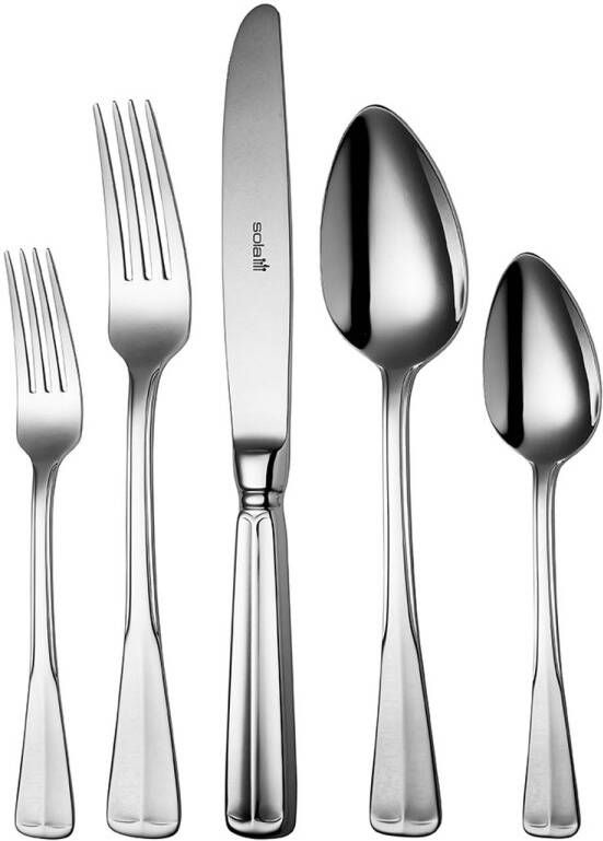 Sola Haagsch Lofje Bestekset 12 Persoons 100 Delig Zilverwit Edelstaal 18/10 Hoogwaardig Rvs