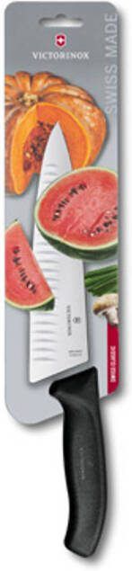 Victorinox Swiss Classic Koksmes 20cm Kuiltjes Fibrox Zwart