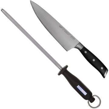 Diamant Sabatier Integra koksmes 20cm + aanzetstaal 23cm RVS/POM