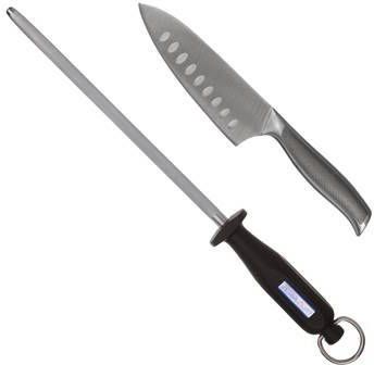Diamant Sabatier Riyouri keukenset koksmes 15cm + aanzetstaal RVS