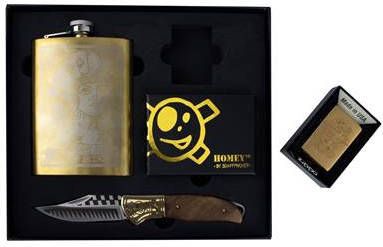 Homey's Man's Ruin By Schiffmacher Gift Set 4 delig Met Zippo