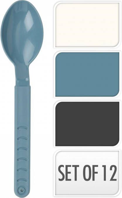 Excellent Houseware Lepelset Kunststof 12 delig 18, 5cm