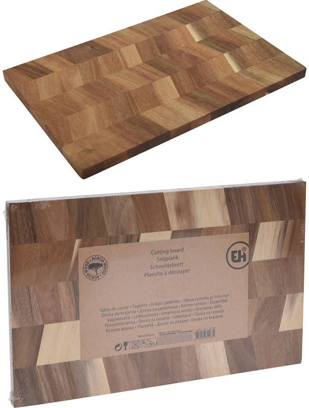 Excellent Houseware Snijplank/Serveerplank Acacia Hout 36x23 Cm