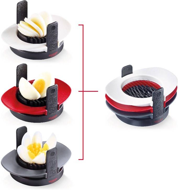 Westmark Eier Mozzarellasnijder Met 3 Inzetten 14x10, 2x7, 5cm Kunststof/RVS