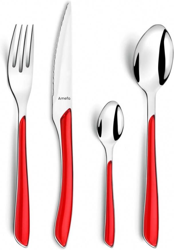 Amefa Eclat Bestekset 24 delig 6 persoons Rood