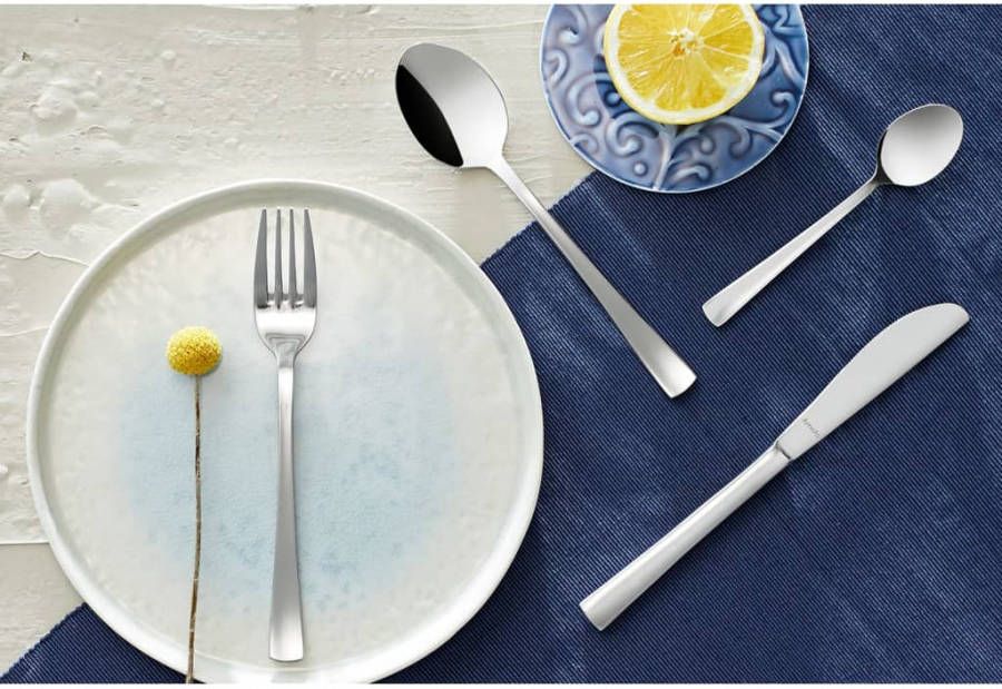 Xenos Bestekset Neptune zilverkleurig 24 delig 6 persoons