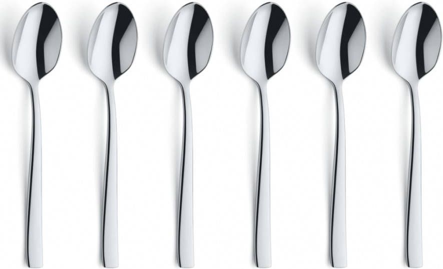 Amefa 6 delige Mokkalepelset Martin