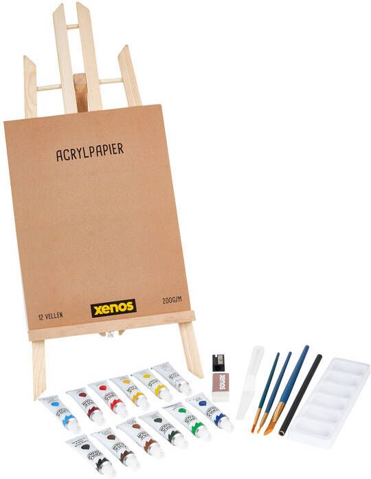 Xenos Verfset met tafelezel 22 delig